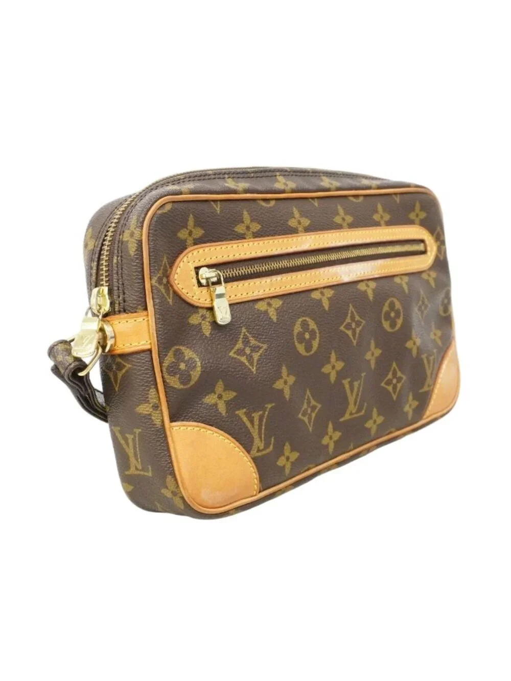 Louis Vuitton Clutch Monogram Marly Dragonne GM Brown